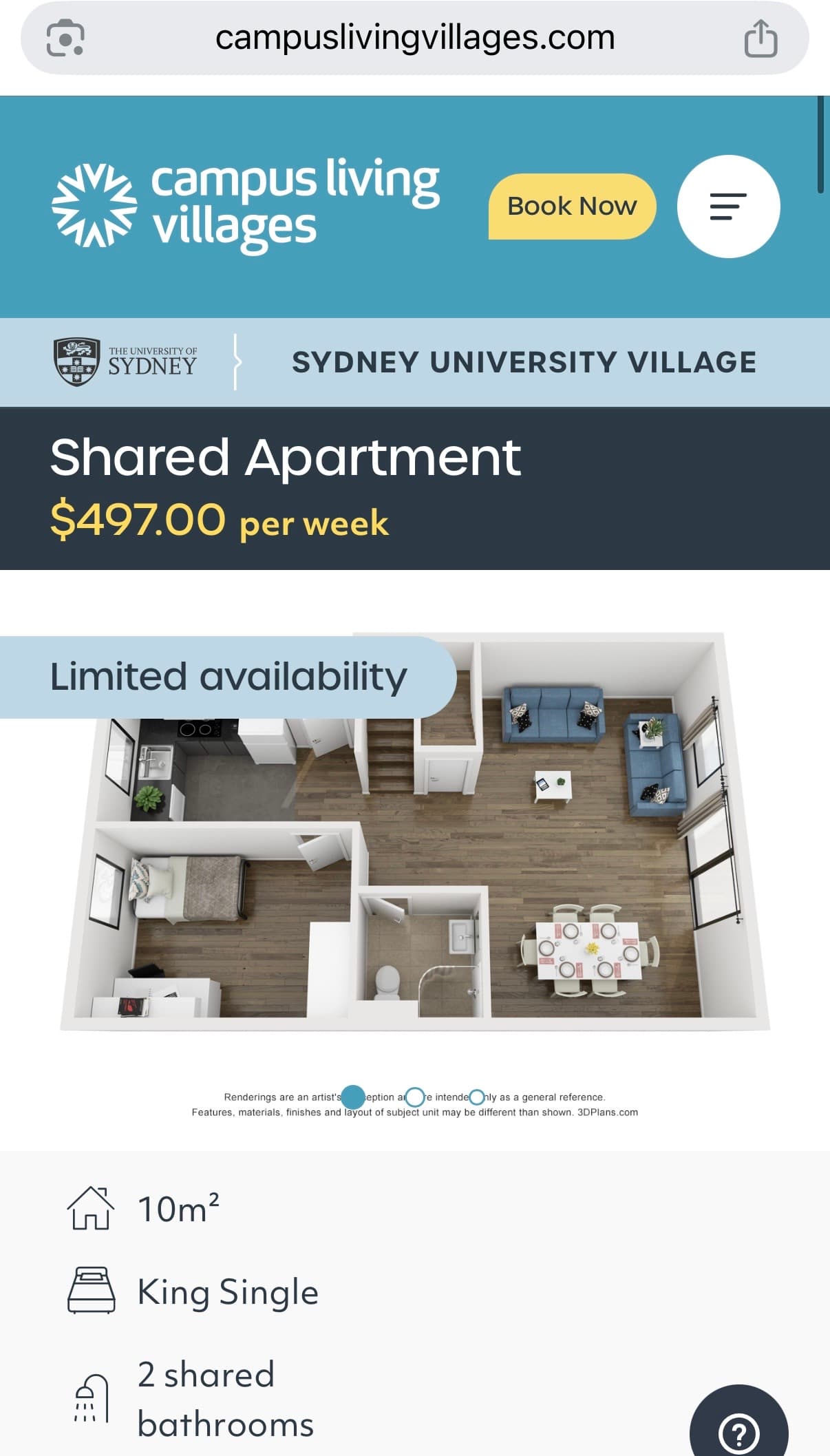 悉尼大学 Village 5人间转租 | 原价$497周 近校园 包Bill
